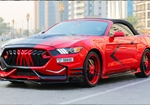 rood Ford Mustang EcoBoost Convertible V4 2018